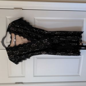 Diane von Furstenberg Black and beige  Purdette short romper size 10